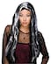 Rubies Adult Streaked Costume Wig BlackGrey 24Inch