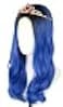 Topcosplay Cosplay Wig and Crown for Long Blue Wavy Wigs Halloween Costume Party Wig