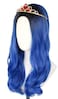 Topcosplay Cosplay Wig and Crown for Long Blue Wavy Wigs Halloween Costume Party Wig