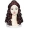 Wiggy Mermaid Brown Princess Wig with Bun Long Curly Wig Cap for Halloween Costume Cosplay