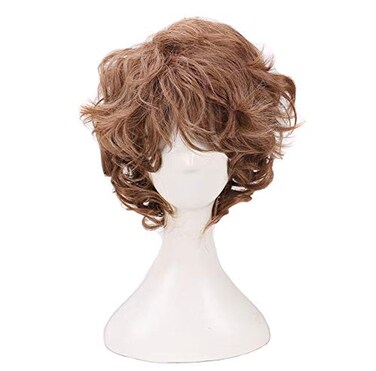 Boming BoMing Mans Short Curly Brown Cosplay Wigs for Halloween Costume
