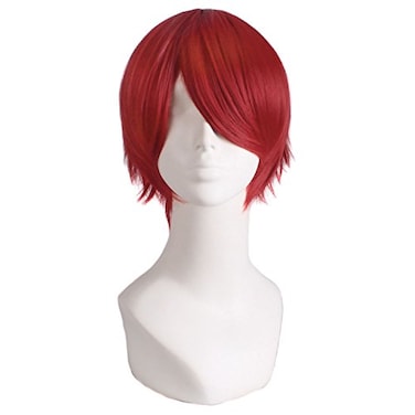MapofBeauty Short Fashion Anime Cosplay Men Full Wig Red