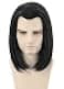 Topcosplay Men Wigs Short Black Straight Halloween Cosplay Costume Party Wigs