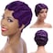 Sheila Beauty Short Wigs for Black Women Purple Finger Wave Wig Pixie Cut Curly Wavy Synthetic Hair