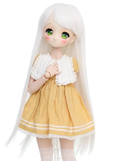 Linfairy Wig only 89 inch 13 BJD Doll Hair SD DZ DD DOD LUTS Long Straight Wig White