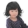 OMORFIEER Black Curly Wigs for Kids Child Bangs Heat Friendly Cosplay Wig