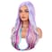 BERON RightOn Rainbow Wig Long Curly Wig MultiColor Wigs Charming Full Wigs for Cosplay Party or Daily Use Hairnet Included