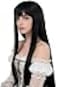 LeMarnia Black Long Straight Bangs Wigs for Girls Halloween Costume Party Wig