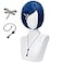 FALAMKA Dark Blue Wigs with Bangs Short Bob Wig Cosplay Costume HalloweenSmall size Dark Blue