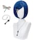 FALAMKA Dark Blue Wigs with Bangs Short Bob Wig Cosplay Costume HalloweenSmall size Dark Blue