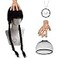 podafu PodaFu Long Straight Black Braided Wig with Bangs Halloween Party Wig Hand and Necklace Set for Costume Combination