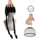 podafu PodaFu Long Straight Black Braided Wig with Bangs Halloween Party Wig Hand and Necklace Set for Costume Combination