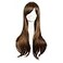 MapofBeauty 2870cm Women Side Bangs Long Curly Hair Cosplay WigBrown