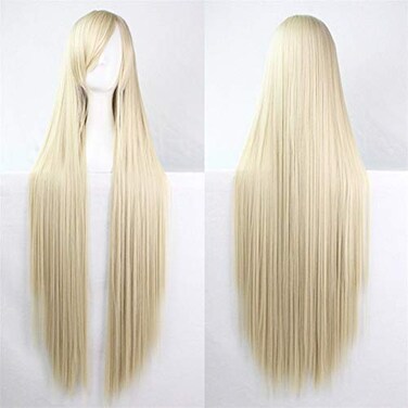 Sharebeauty 39 Womens Long Straight Synthetic Wig Halloween Cosplay Party Wig Blonde