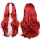 Sharebeauty 295 Womens Long Wavy Synthetic Red Wig Anime Cosplay Halloween Costume Party Wig