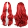 Sharebeauty 295 Womens Long Wavy Synthetic Red Wig Anime Cosplay Halloween Costume Party Wig