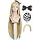 ColorGround Wig with Black Bow and Rhinestones for Cosplay and Cons Long Blonde
