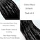 Leticia Black Tinsel Braiding Hair Pre stretched Hypoallergenic Tinsel Prestretched Braiding Hair Extensions Synthetic Knotless Ez Braid Non Toxic