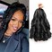 TUVOJALE French Curl Braiding Hair 1B 12 Inch 8 Packs