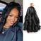 TUVOJALE French Curl Braiding Hair 1B 12 Inch 8 Packs