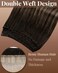 Hetto Weft Extensions Human Hair Brown Highlight 20 In 100g Natural Ombre