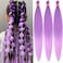 DAN NING Ombre Romantic Purple Braiding Hair Pre Stretched 30 Inch 3 Packs Synthetic Fiber Yaki Texture PreFeathered Box Braid Extensions