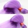 DAN NING Ombre Romantic Purple Braiding Hair Pre Stretched 30 Inch 3 Packs Synthetic Fiber Yaki Texture PreFeathered Box Braid Extensions