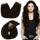 Ugeat Micro Loop Hair Extensions Human Hair Brown Micro Ring Hair Extensions Chocolate Brown Remy Human Hair Can Be Straightened or Curled Easily 16 Inch 50G 50S
