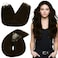 Ugeat Micro Loop Hair Extensions Human Hair Brown Micro Ring Hair Extensions Chocolate Brown Remy Human Hair Can Be Straightened or Curled Easily 16 Inch 50G 50S