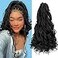 BYKSVIOC Goddess Curly Box Braids Crochet Braids Hair 3S Wavy Box Braided hair Extension Synthetic Fiber Braiding Hair 1B 18inch