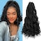 BYKSVIOC Goddess Curly Box Braids Crochet Braids Hair 3S Wavy Box Braided hair Extension Synthetic Fiber Braiding Hair 1B 18inch