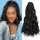 BYKSVIOC Goddess Curly Box Braids Crochet Braids Hair 3S Wavy Box Braided hair Extension Synthetic Fiber Braiding Hair 1B 18inch