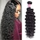FQ 10A Brazilian Deep Wave Human Hair 1 Bundle 30 inch Deep Curly Weave Hair Bundles Unprocessed Virgin Brazilian Deep Wave Human Hair Bundles Natural Color