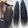 YOUNG BEAUTY Crochet Boho Box Braids Prelooped Synthetic with Curly Human Hair Curls Black Women 24inch 2Pack 80Strands