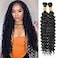 Boopwine Human Braiding Hair for Boho Braids 2 Bundles 110g 20 Inch Deep Wave Bulk Human Boho Hair for Braiding No Weft Bundle 100 Brazilian Virgin Hair Extensions Curly for Boho Knotless Braids