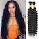 Boopwine Human Braiding Hair for Boho Braids 2 Bundles 110g 20 Inch Deep Wave Bulk Human Boho Hair for Braiding No Weft Bundle 100 Brazilian Virgin Hair Extensions Curly for Boho Knotless Braids