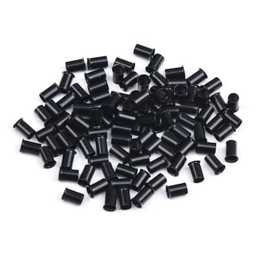Vlasy Micro Rings Links Beads34mm Microlink Beads NonSilicone Copper Tubes Microbead for Hair FeathersITip Hair Extensions 100Pcs Black