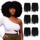 Darling Flexi Rod Curls 6X Crochet Hair Extensions 3 packs of 2x per pack Natural Soft Texture Fluffy Wand Curl 14 Inch 1B