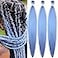 Leticia Sky Blue Braiding Hair Pre Stretched Flame Retardant Fiber Yaki Ez braid Pre stretched Braiding Hair