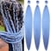 Leticia Sky Blue Braiding Hair Pre Stretched Flame Retardant Fiber Yaki Ez braid Pre stretched Braiding Hair