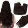 Full Shine Microlink Hair Extensions Human Hair 16 Inch 50g 50 Strands Dark Brown Micro Loop Extensions Remy Hair Invisible Beaded Extensions for Seamless Natural Volume