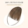 BOGSEA Clip in Bangs 100 Human Hair Bangs with Temples Bangs Hairpieces for Women Clip in Fake Bangs for Daily Wear Light Brown Wispy Bangs