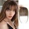 BOGSEA Clip in Bangs 100 Human Hair Bangs with Temples Bangs Hairpieces for Women Clip in Fake Bangs for Daily Wear Light Brown Wispy Bangs