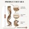 Flufymooz FLUFYMOOZ Side Air Bangs2PCS Clip in Bangs Front Side Bangs Set Long Temples Bangs Hair Clip on Fringe Bangs with Temples Synthetic Long Dragon beard Bangs Hair 12 inch Dark Blonde