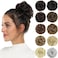 Rose bud Messy Bun Hair Pieces For Women Hair Bun Extension Updo Curly Messy Bun Scrunchie Darkest Brown Tend to Black