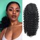 XSASLYET Drawstring Ponytail Extension for Black Women 10 Inch 1B