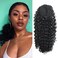 XSASLYET Drawstring Ponytail Extension for Black Women 10 Inch 1B