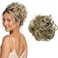 CAISHA Messy Scrunchie Bun Voluminous Wavy Hairpiece Heatresistant Synthetic Fibres Ash Blonde Mix G32A