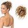CAISHA XXL Hairpiece Scrunchie Updo Voluminous Slightly Wavy Messy Bun Medium Blonde G16F