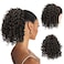 PEACOCO Curly Ponytail Extension Drawstring Ponytails for Black Women 10 Inch Pony Tail Clip on Ponytail Synthetic Short Afro Hairpiece for Daily Use2